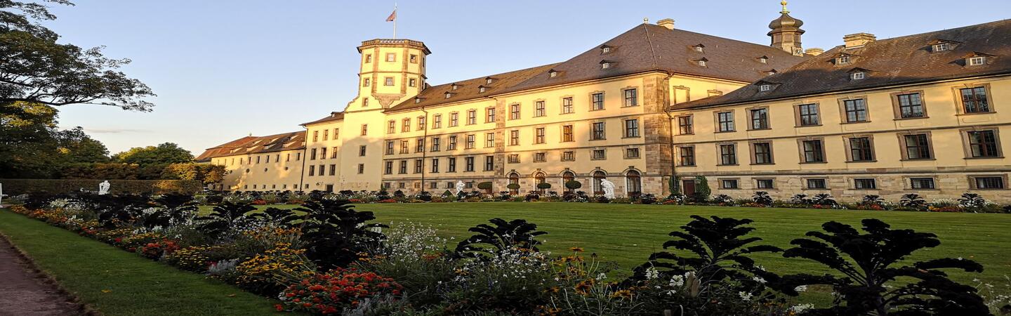 Vista do palácio da cidade em Fulda