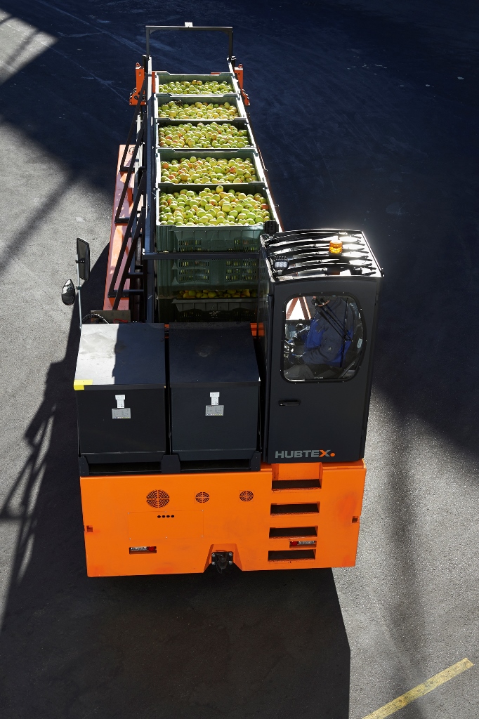 Apfelkistentransporter von HUBTEX von oben