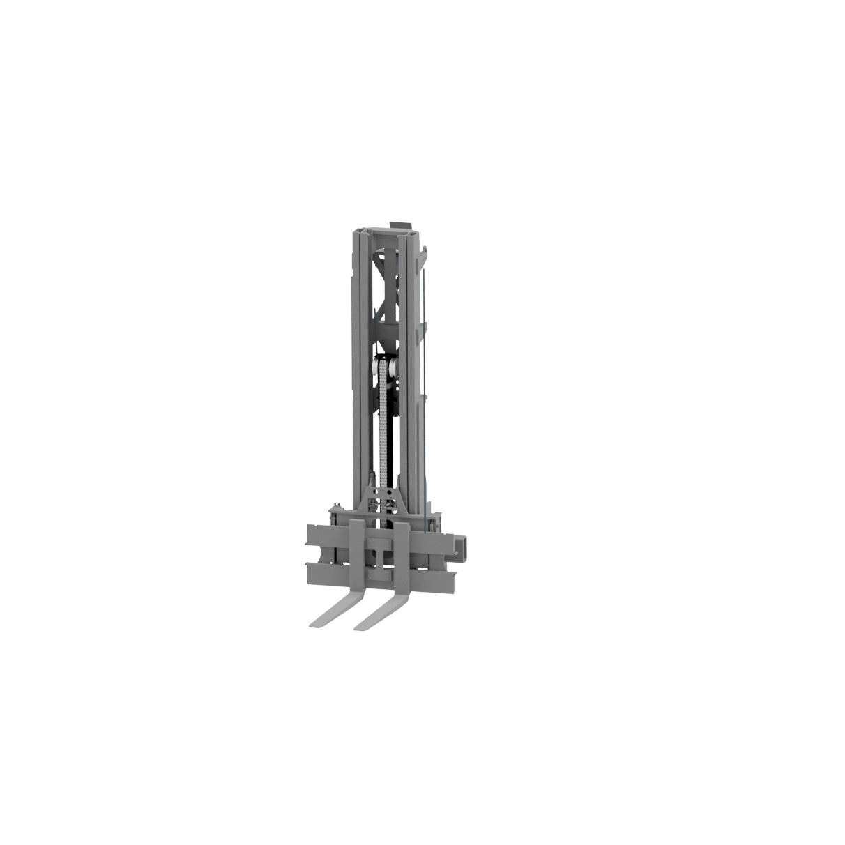 Duplex mast on the HUBTEX MaxX multidirectional sideloader