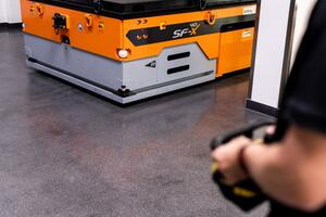 SFX platform transporter controlled via radio remote control