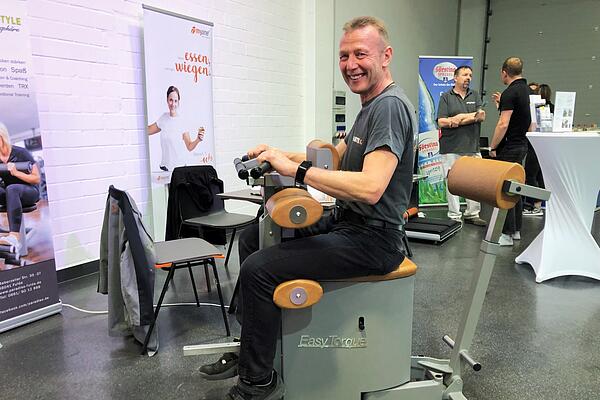 Kraftmessung am HUBTEX Gesundheitstag 2019