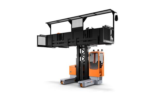 Electric multidirectional sideloader with removable order picking platform