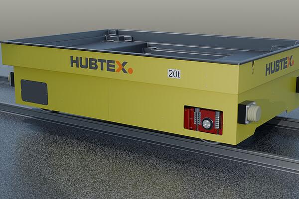 Hubtex Sonderlösung: Plateauwagen für den Transport radioaktiver Stoffe