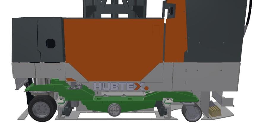 Level compensation of the HUBTEX EASY multidirectional sideloader