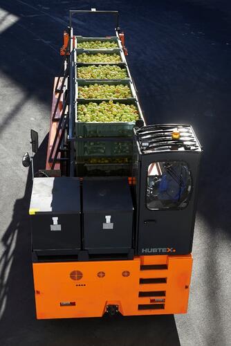 HUBTEX apple crate transporter from above