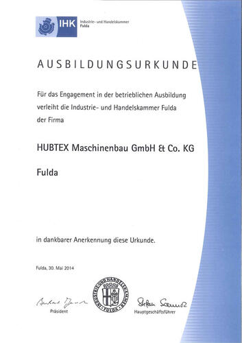 IHK Ausbildungsurkunde