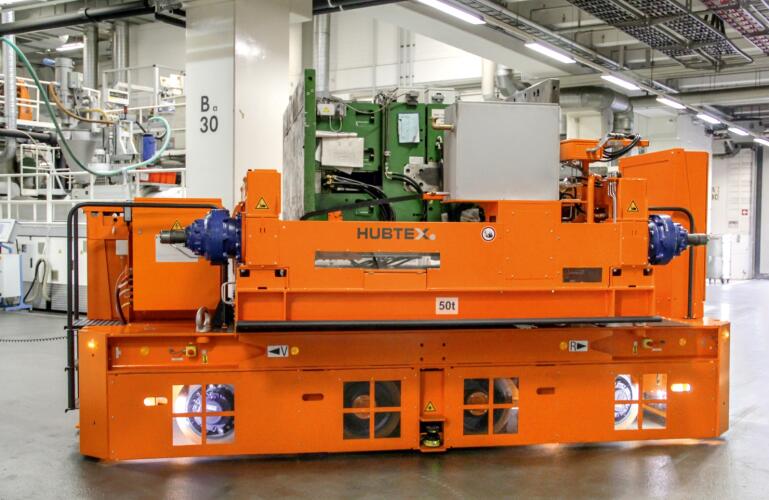 Un changeur d'outils HUBTEX pour le transport à l’intérieur.