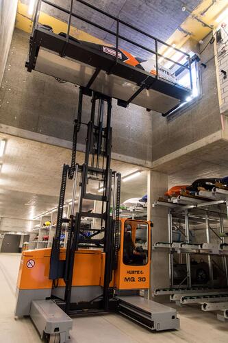 Aufnahme der Bobschlitten