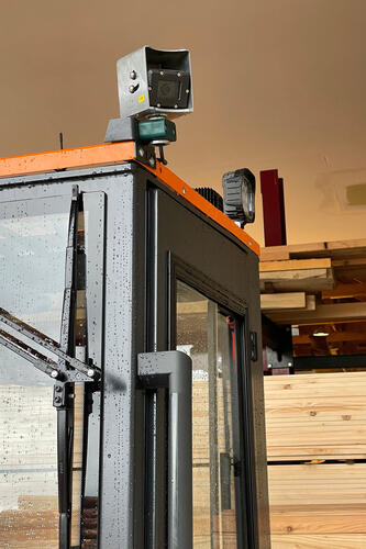 Kamera auf Staplerkabine
