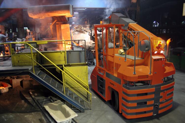 HUBTEX Forklift for Material Handling in Foundry industry