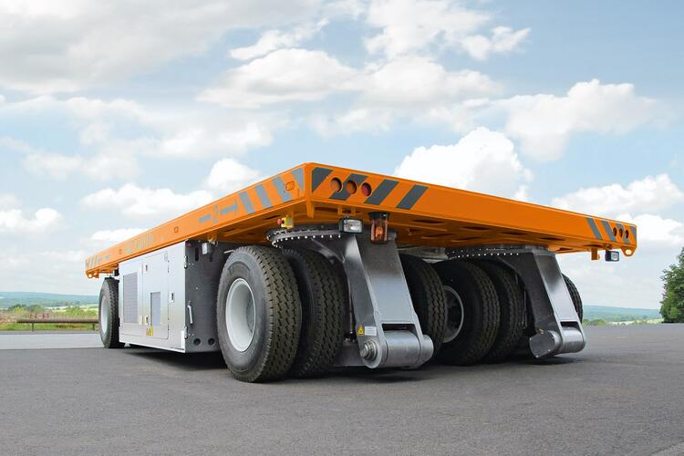 HUBTEX Schwerlastplattform mit Outdoor Bereifung