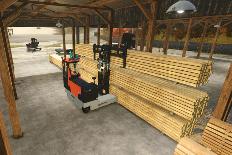 Auszug Mehrwege-Seitenstapler im LS25