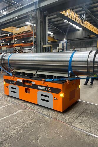 HUBTEX Schwerlastplattform SFX 20 transportiert Mining Equipment