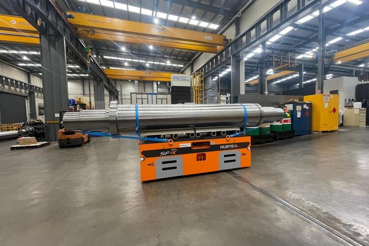 HUBTEX Schwerlastplattform SFX 20 transportiert Mining Equipment