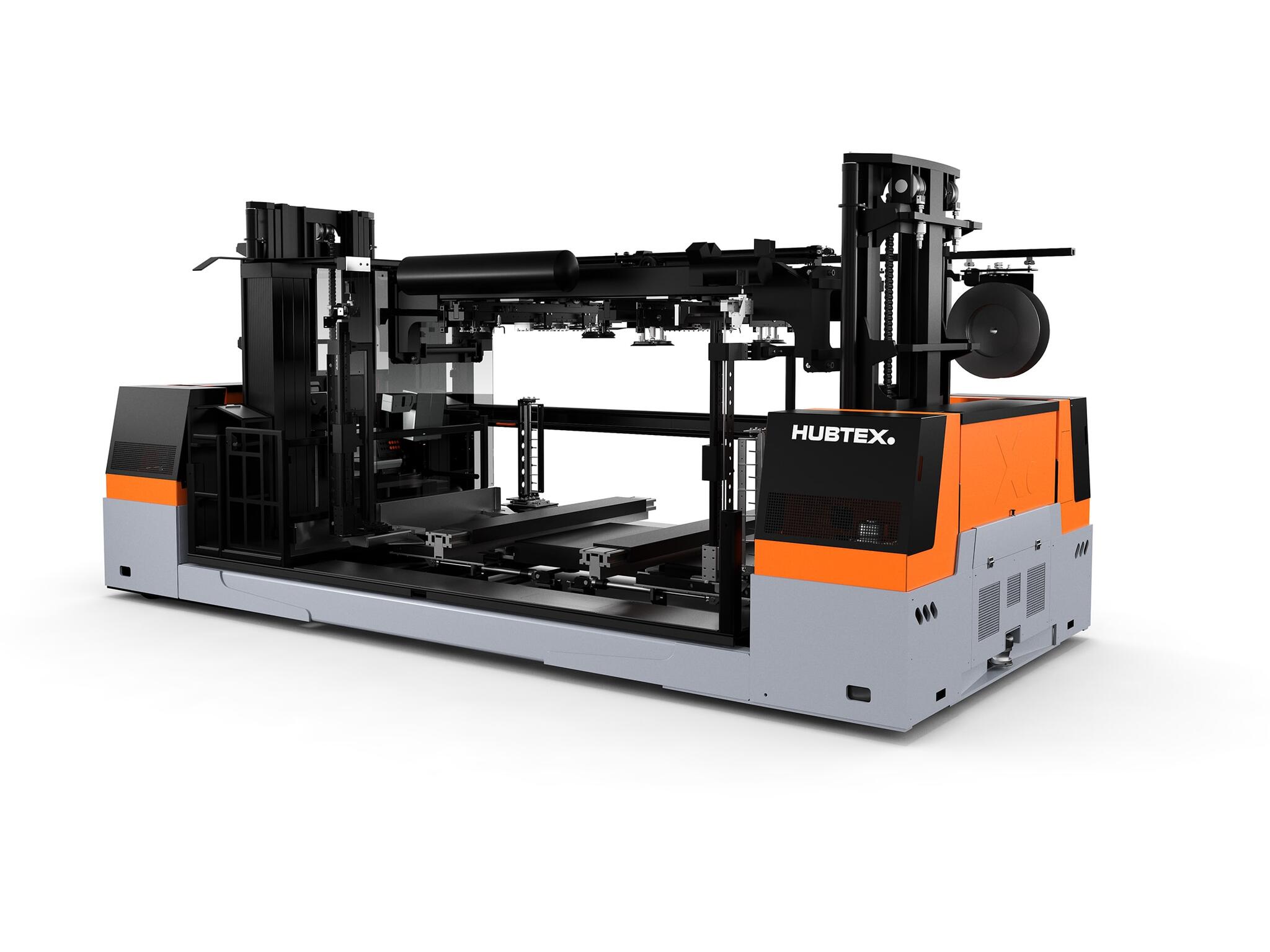 Electric two-sided order picking platform with vacuum suction device