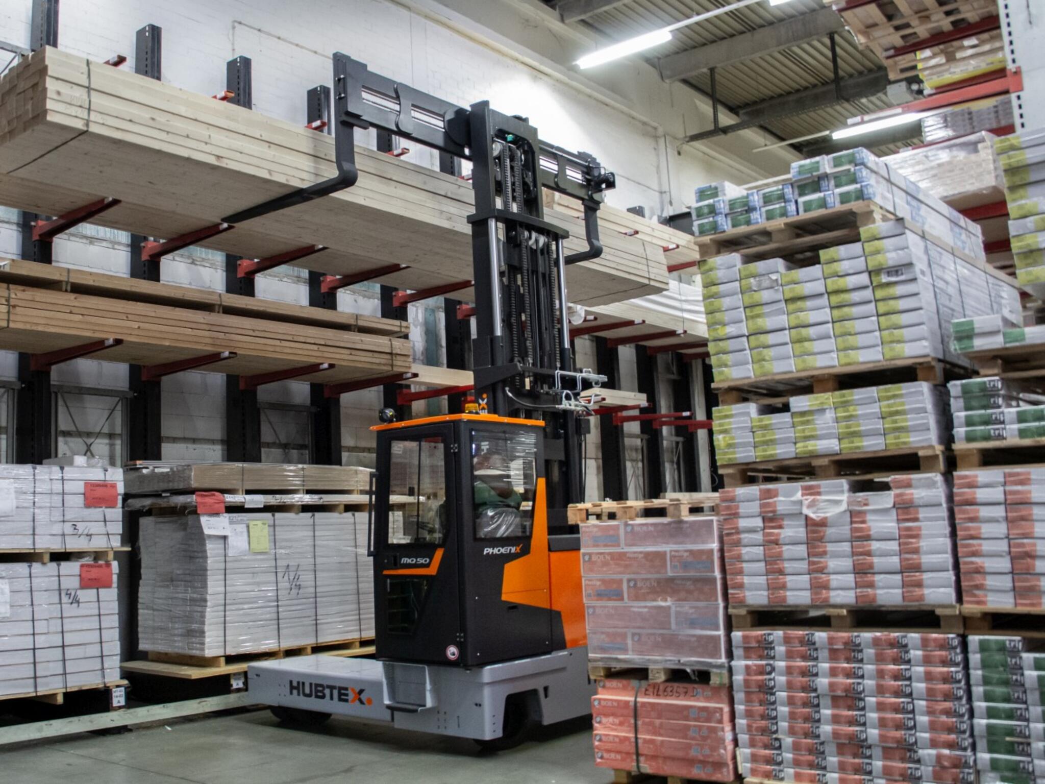 Phoenix Multidirectional Forklift Trucks in the Building Materials Trade