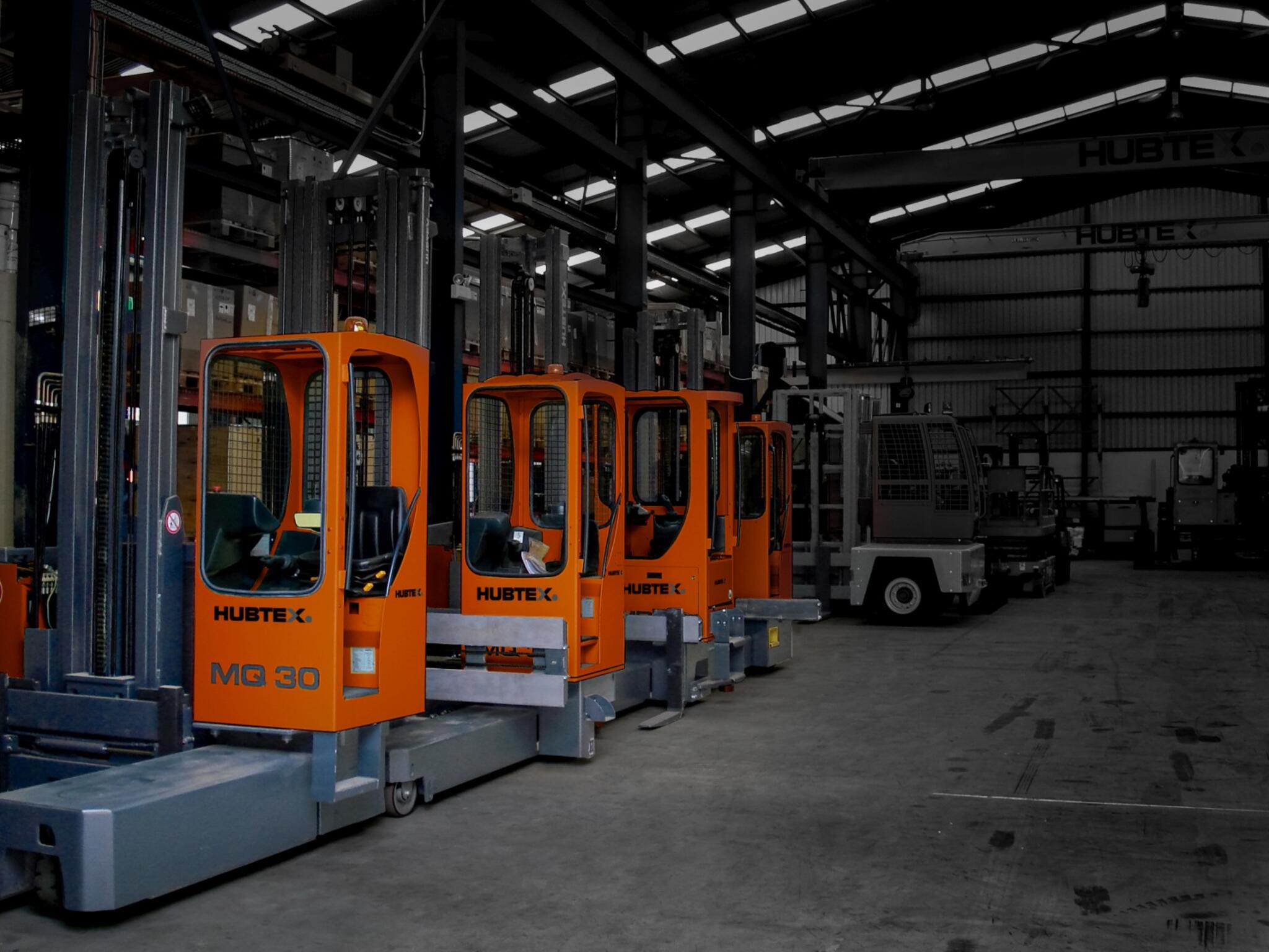 Used and rental sideloader forklifts from HUBTEX in stock