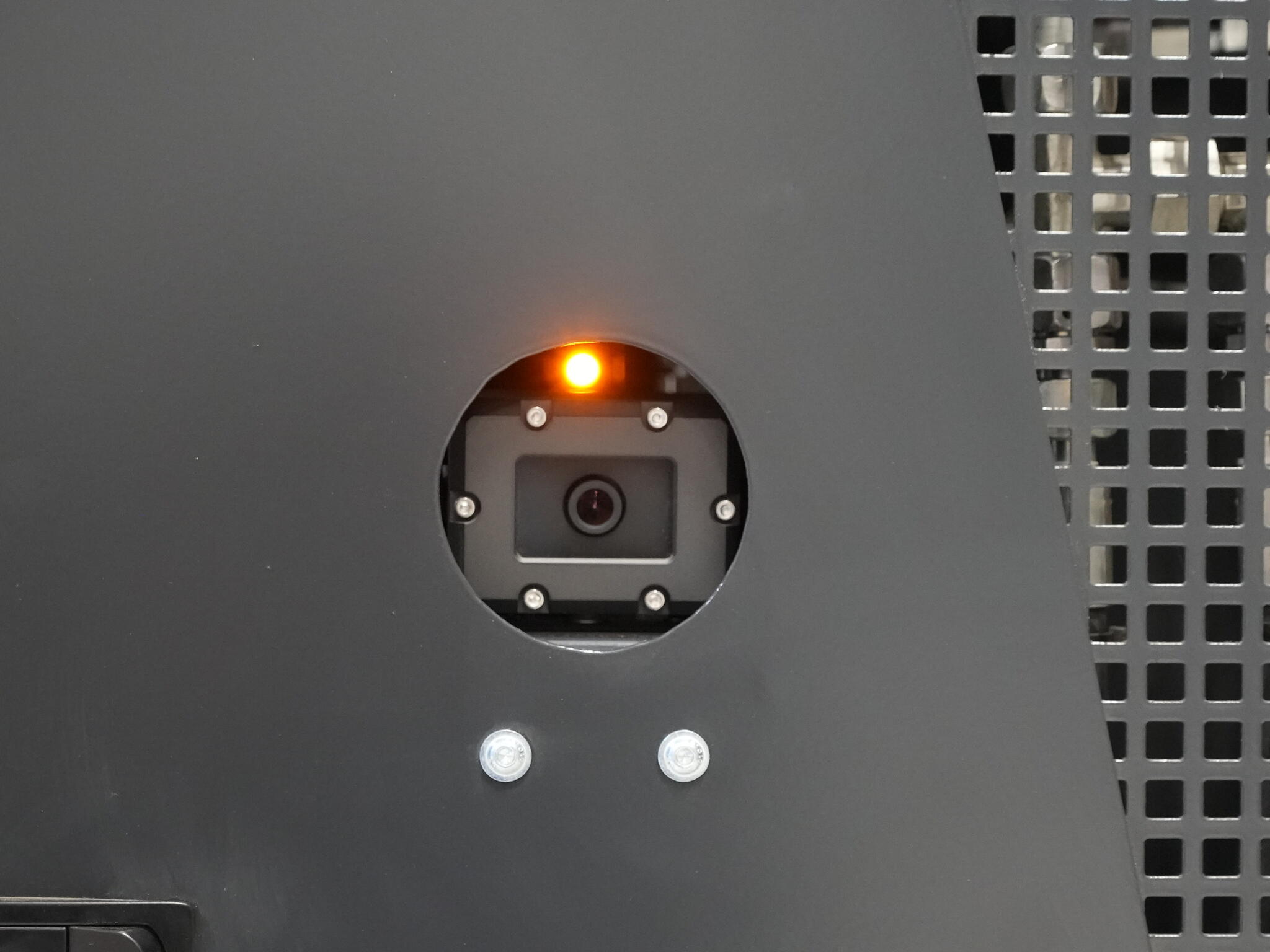 Integrierte Frontkamera im Phoenix Seitenstapler