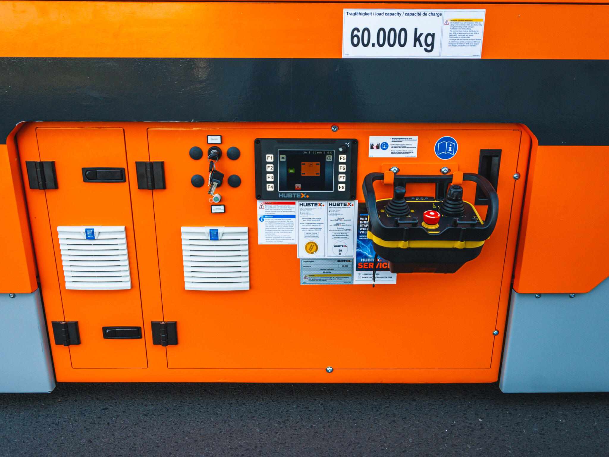 Radio remote control for the Hubtex SFX 65