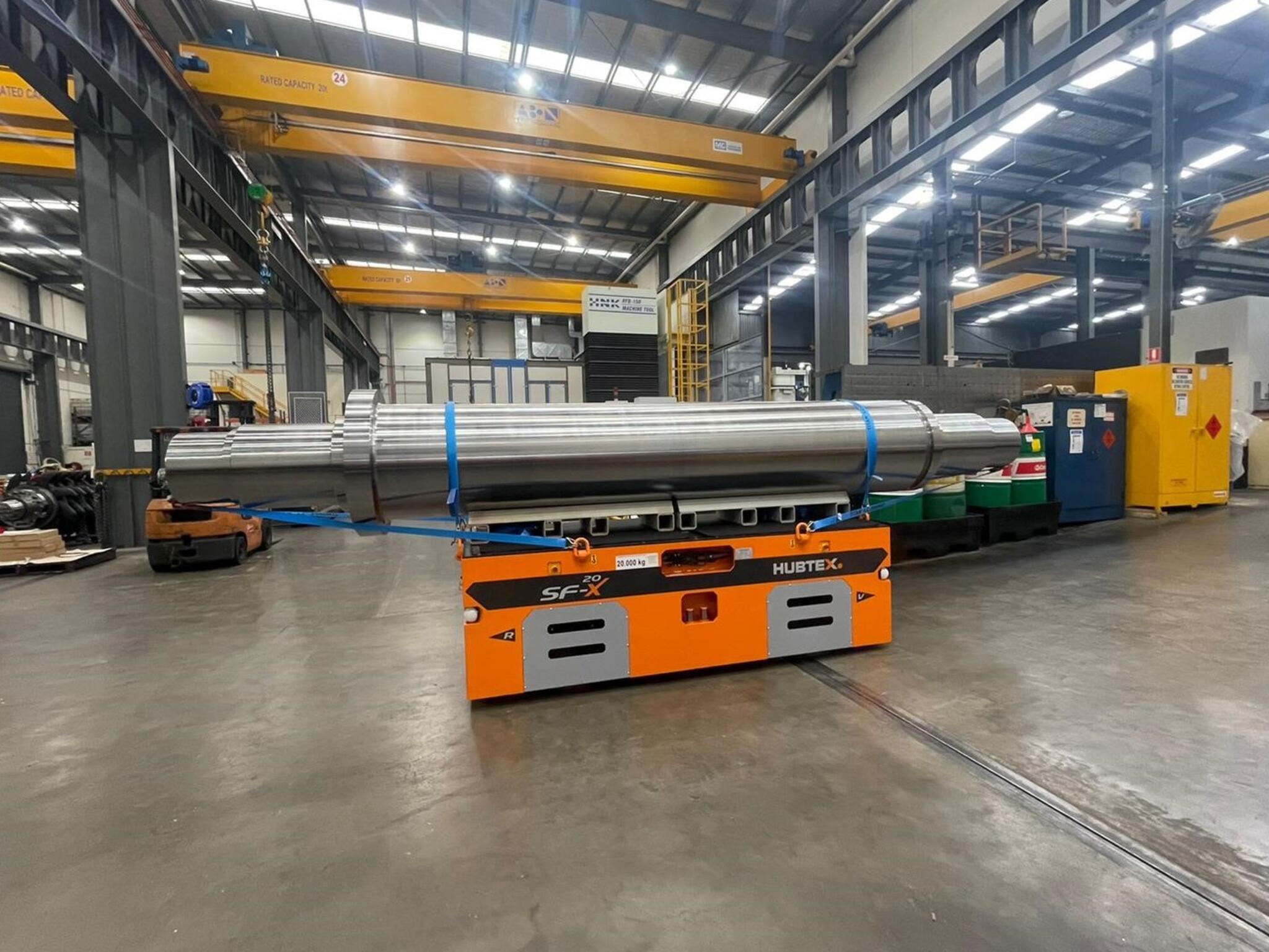 HUBTEX Schwerlastplattform SFX 20 transportiert Mining Equipment