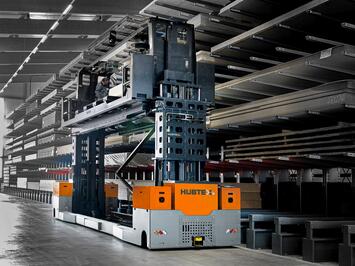 Teilautomatisierte Kommissionierlösungen von Platten von HUBTEX