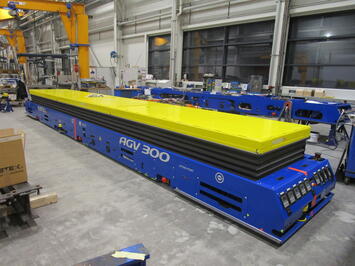 HUBTEX Schwerlastplattform mit Plattformhub zum Transport von Flugzeugflügeln