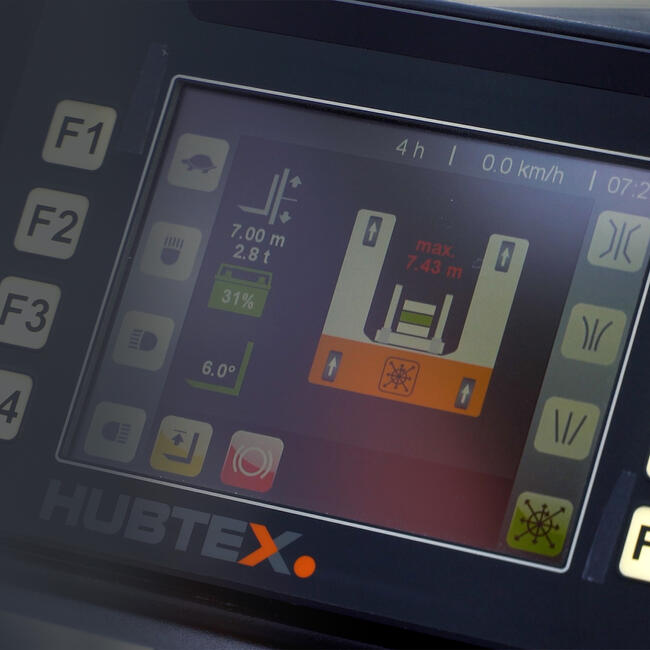 Das elektronische Lastendiagramm von HUBTEX wird auf dem HIT Terminal angezeigt