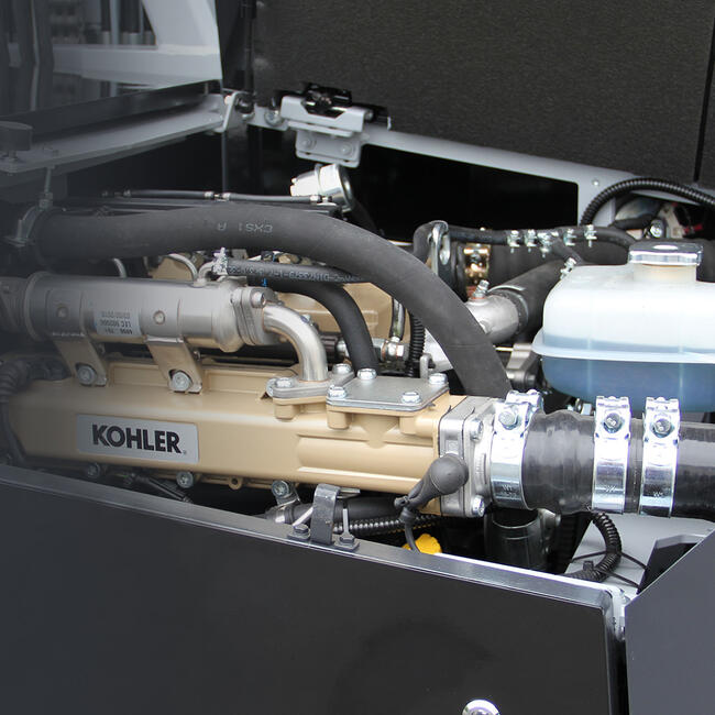 Der Antrieb eines DQX Staplers ist zu sehen