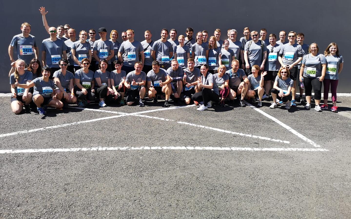 HUBTEX-Mitarbeiter beim Challangelauf 2019