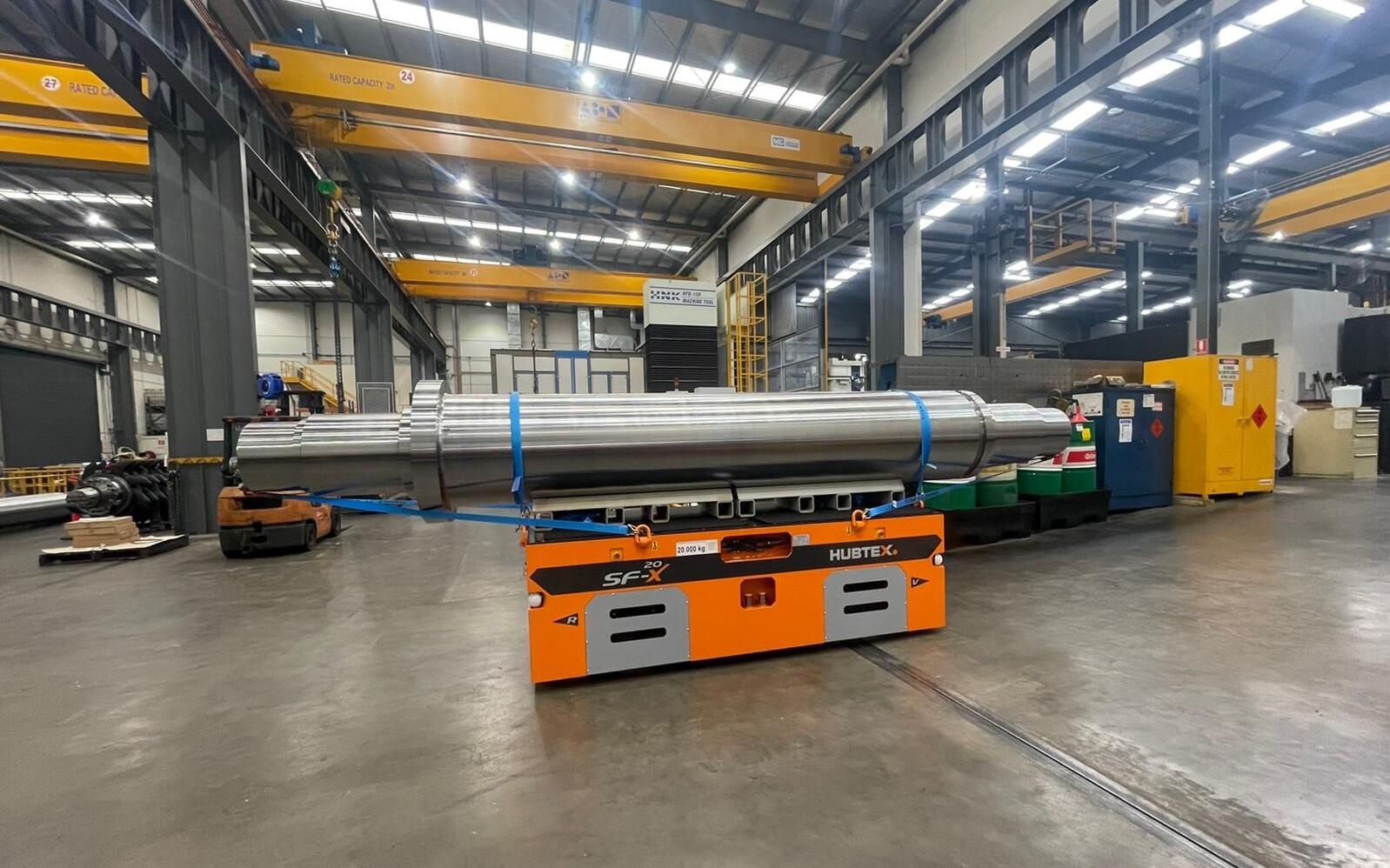 HUBTEX Schwerlastplattform SFX 20 transportiert Mining Equipment