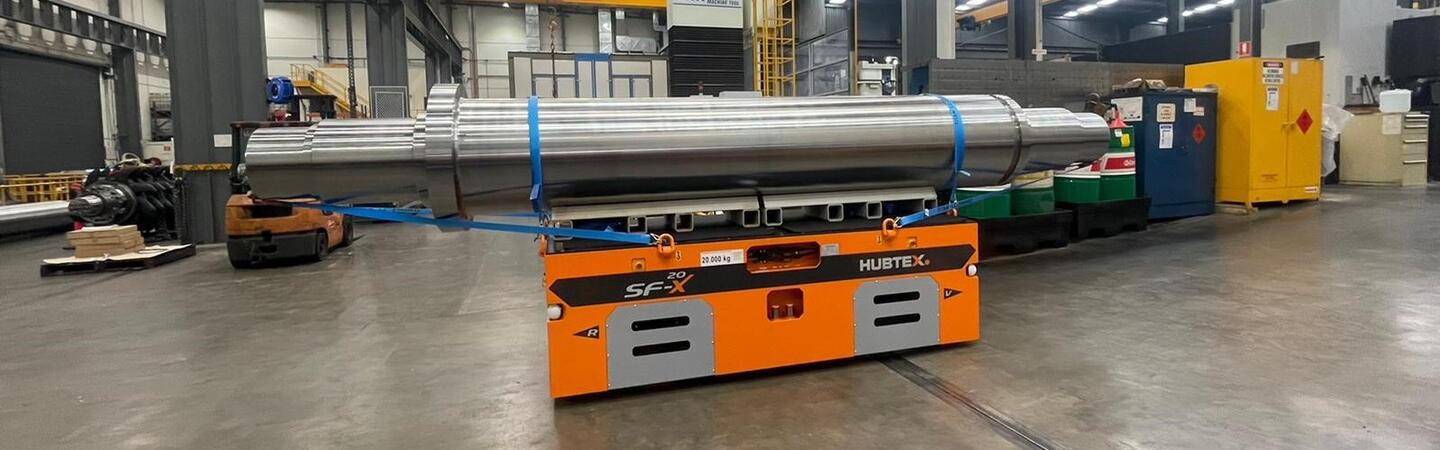 HUBTEX Schwerlastplattform SFX 20 transportiert Mining Equipment 